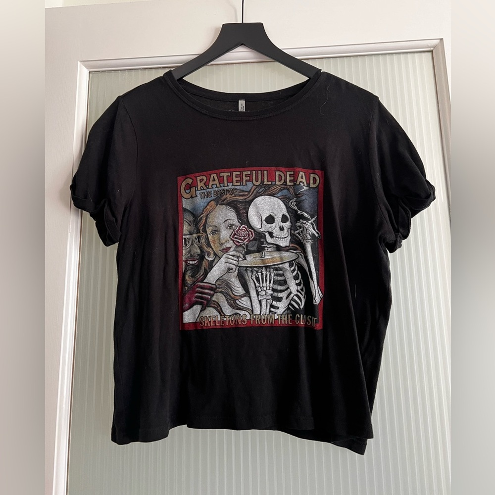 Alice + Olivia Black Grateful Dead tee shirt Size L